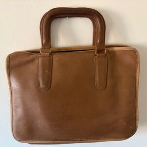 Vintage Coach Leatherwear Tan Briefcase
